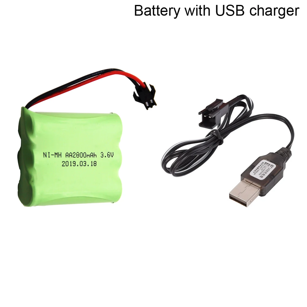 

NIMH-аккумулятор с зарядным устройством USB, 3,6 В, 2800 мА · ч, 3,6 В