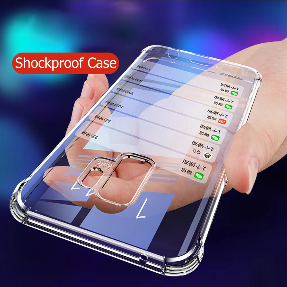 

Shockproof Case for Samsung S10 Plus S10e Transparent Phone Cases for Samsung Galaxy S8 S9 Plus Note 9 8 Mobile Phone Case Cover