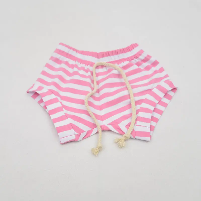 Cute baby lantern pants casual toddler boy girl shorts simple striped Jogging hot pants