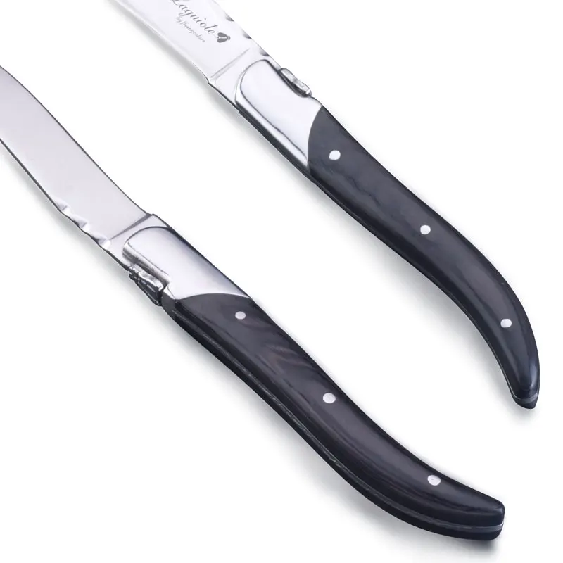 Laguiole black wood steak knives set  (3)