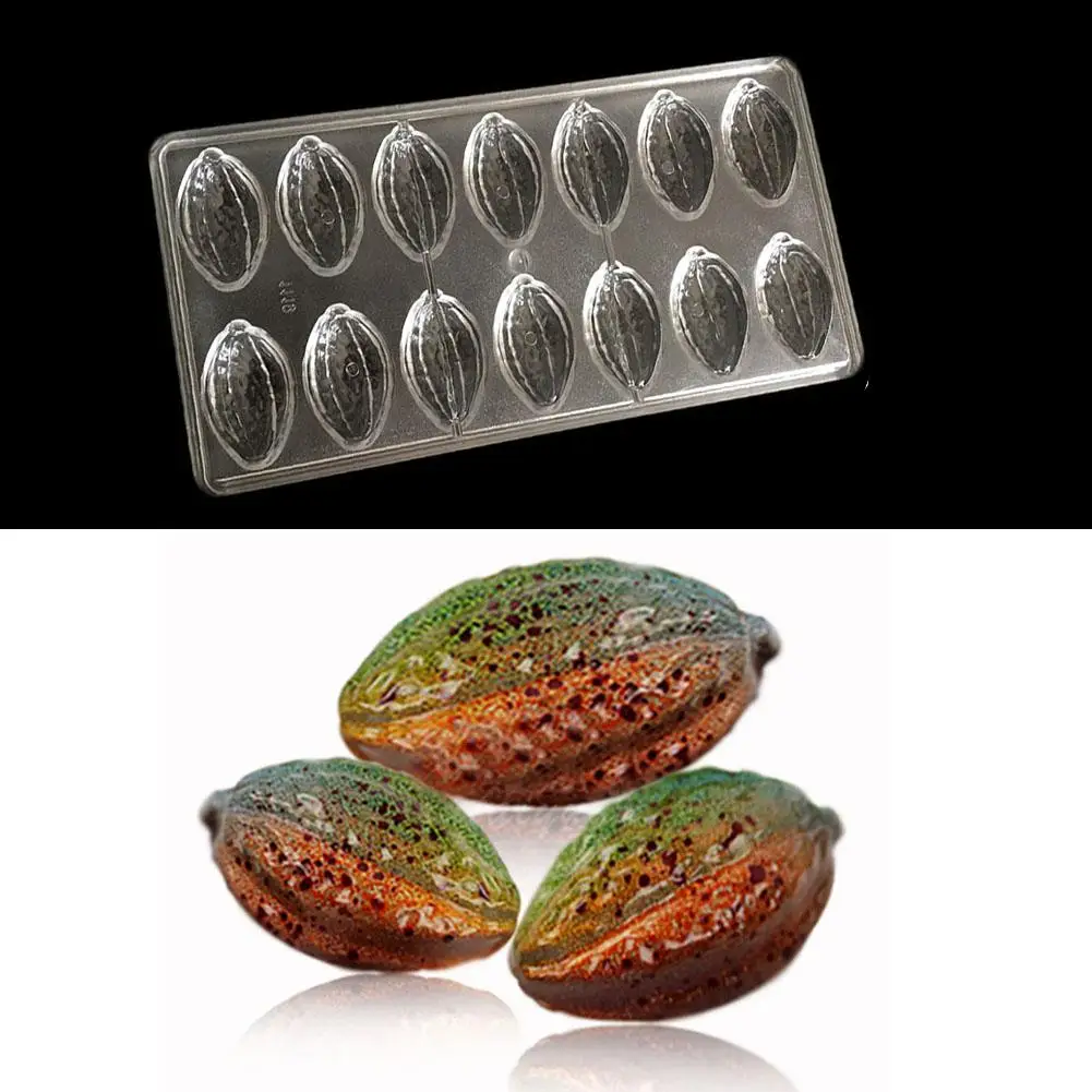 

LanLan 14-Cavity 3D Cocoa Fruit Shape Plastic Chocolate Mold DIY Handmade Cake Molds Baking Mold