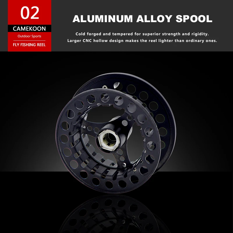 CAMEKOON Fly Fishing Reel 3/4wt 5/6wt Large Arbor Aluminum Light Weight Fly Reel Hand-Changed Fishing Reel