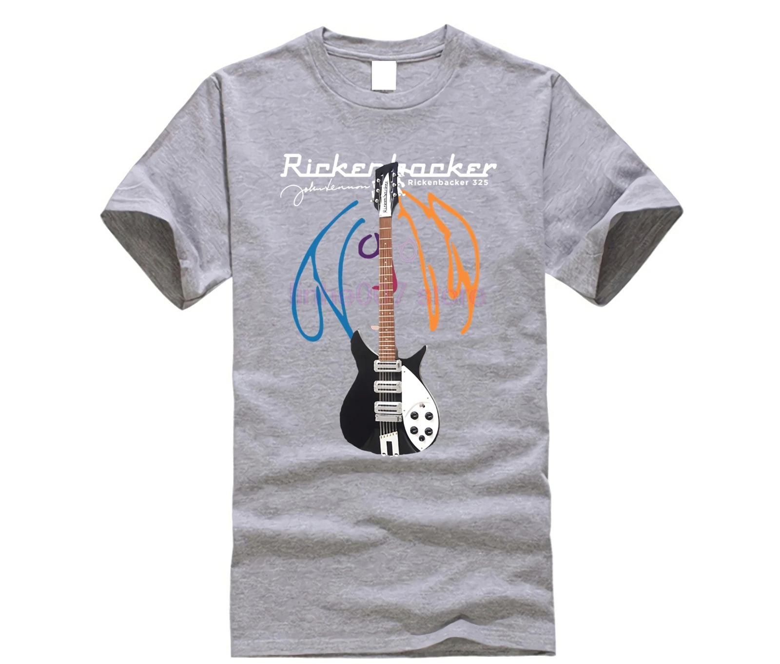 

Hot Sale Fashion 2019 John Rickenbacke Guitar T-Shirt Men's Black S-XXL100% Cotton Shirts