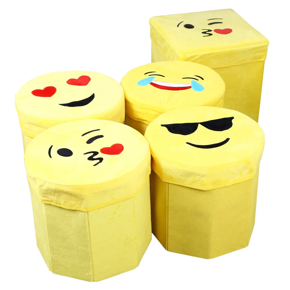 

1Pc Foldable Storage Foot Stool Children Pouffe Bedroom Home Chair Kids Seat Bo Box Storage Boxes Of Clothing Order Box