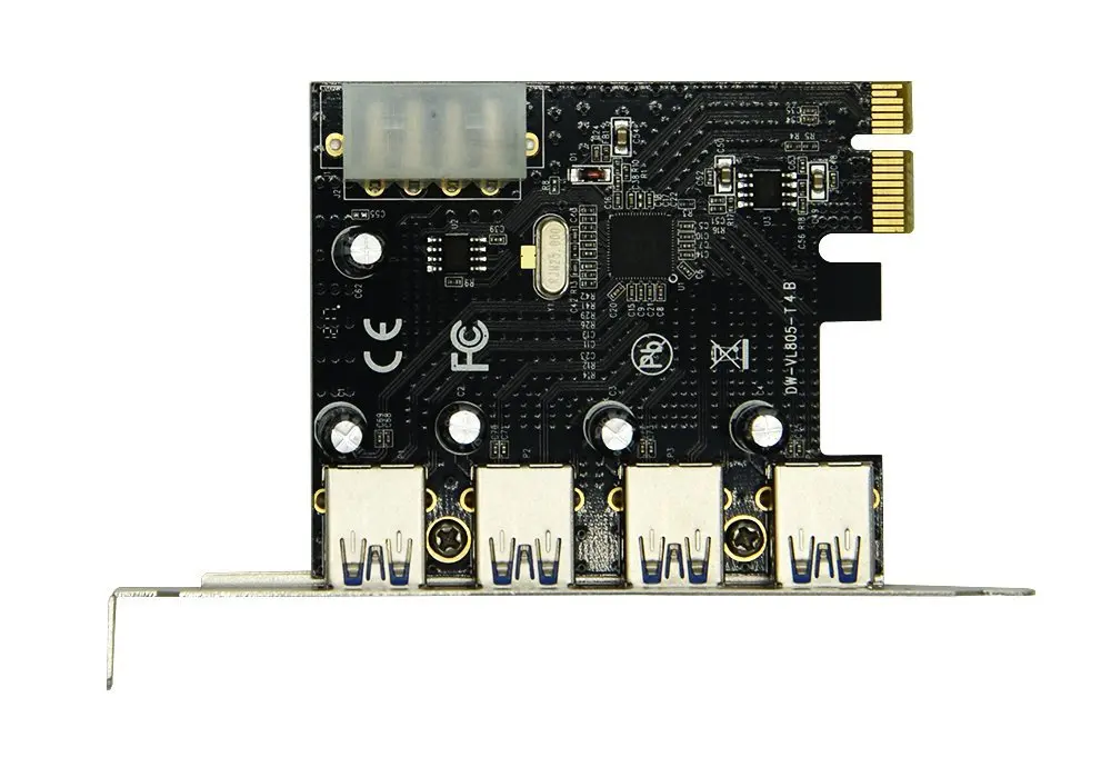 Плата расширения PCIE на USB 3 0 с 4 портами адаптер PCI Express карта Pcie портовый 15