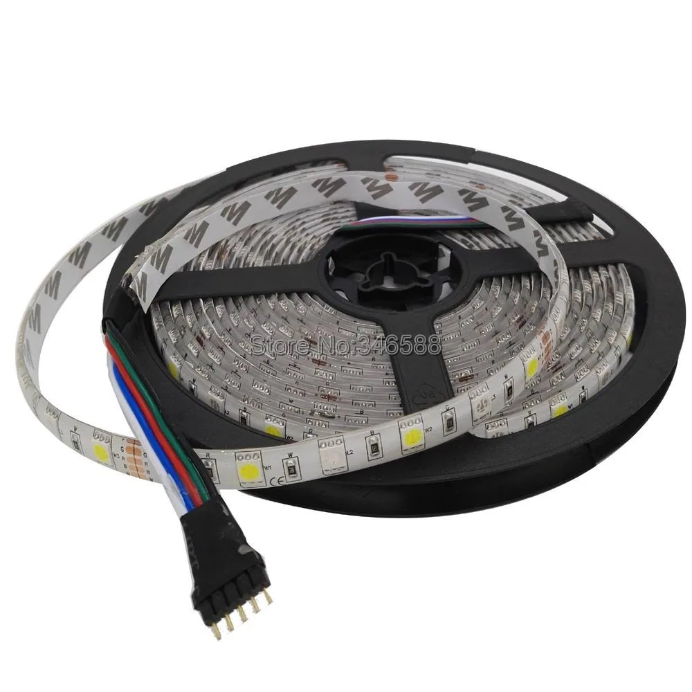 5 м/лот 5050 RGBW Светодиодные ленты ip20/ip65/IP67 Водонепроницаемый DC12V гибкая светодиодная RGB + белый/RGB + теплый белый 60 LED/м
