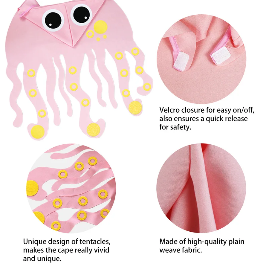 D.Q.Z Soft Chiffon Marine Costume  Cute Cape Hawaii Huge Cloak Circus Show Souvenir Gifts New Year's Costume Birthday Gifts