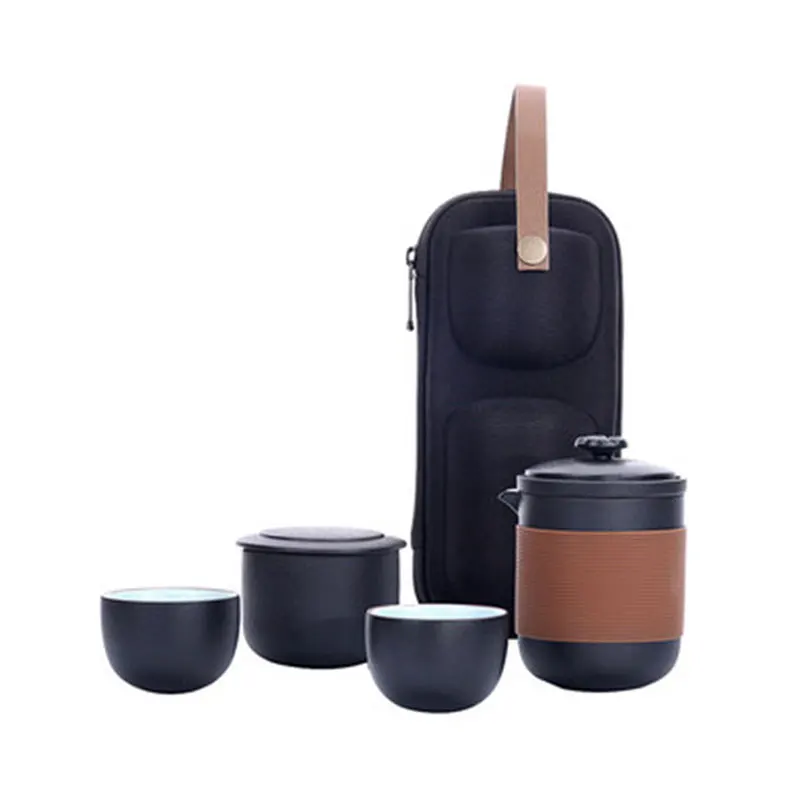

XMT-HOME portable travel tea set tea pot ceremony Chinese kung fu tea set kettle cups teapot porcelain