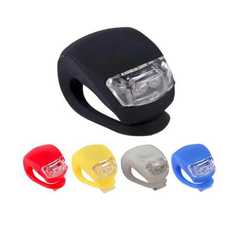 Sale Bicycle Front Light Silicone LED Head Front Rear Wheel Bike Light Waterproof Cycling With Battery Bike Lamp Bicycle Accessories 2