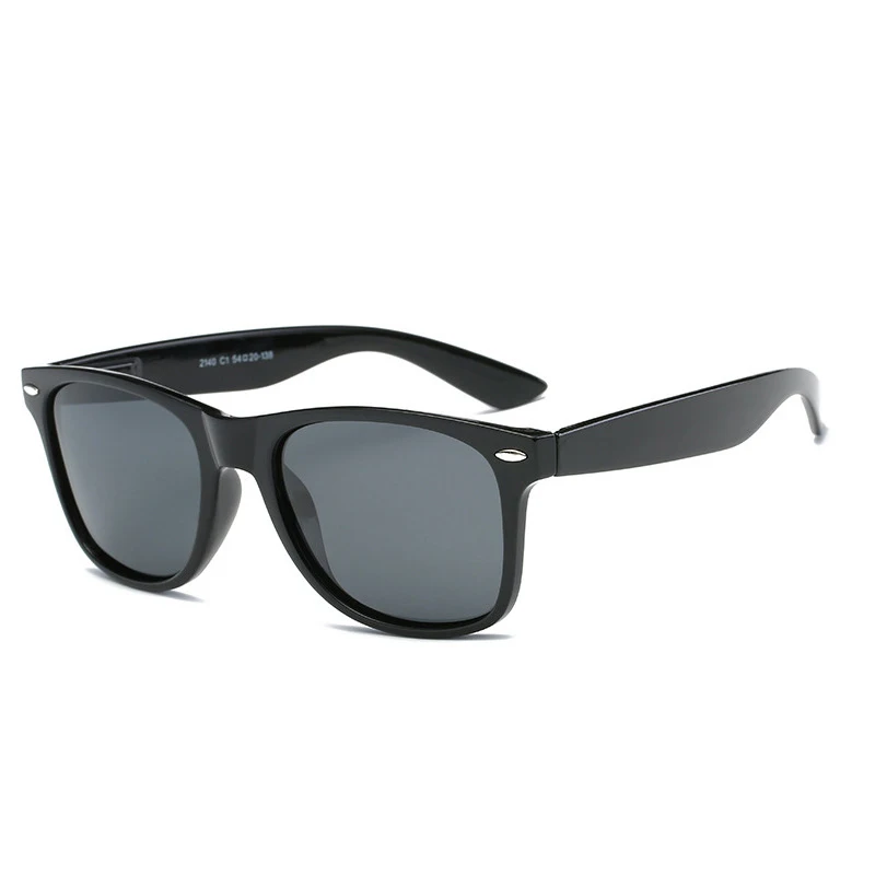 Деревянные солнцезащитные очки поляризованные UV400 Брендовые мужские очки для вождения мужские солнцезащитные очки# PS001 - Цвет линз: black-black