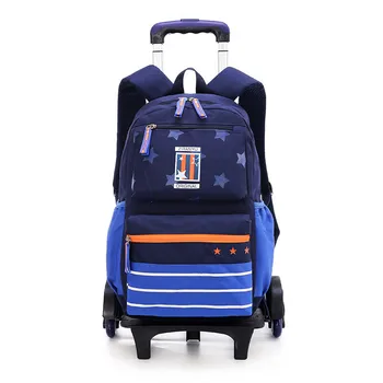 

Fashion Children Trolley School Bag 2/6 wheels Removable Backpack School bags Waterproof Backpack Travel Bag Mochilas Escolares