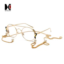 SHAUNA, классические женские круглые металлические очки, оправа, модные мужские прозрачные розовые линзы, очки с цепочкой