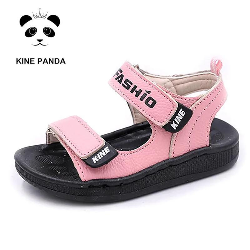 KINE PANDA/1, 2, 3, 4 года; сандалии для маленьких девочек и мальчиков; детская обувь; Летняя обувь из натуральной кожи ручной работы; регулируемые застежки-липучки