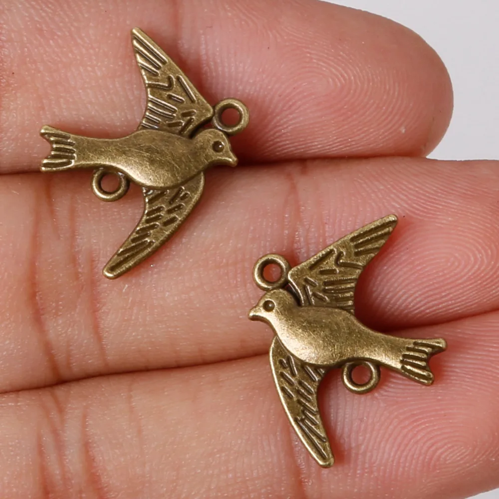 Fashion Sale 17 21mm 5pcs Zinc Alloy Charms Antique Bronze Plated Bird fashion-sale-17-21mm-5pcs-zinc-alloy-charms-antique-bronze-plated-bird