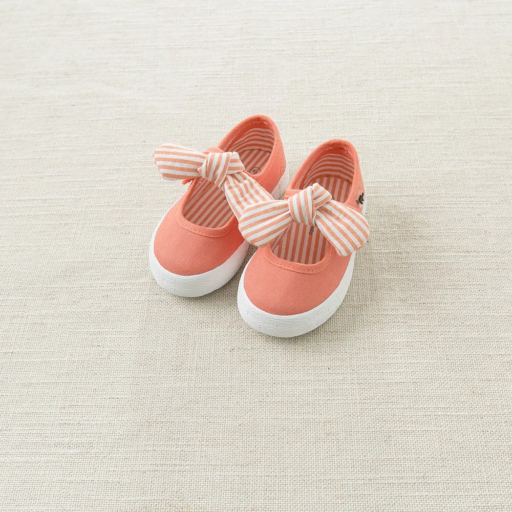 DB4719  Dave & Bella baby spring  new striped canvas shoes blue pink rose casual shoes  4 colors