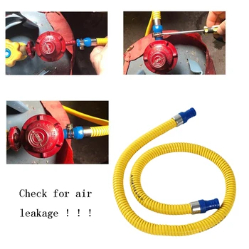 

3 Layer Domestic Gas Water Heater Connected To Explosion-proof Gas Pipe Copper Fittings Quick Plug Female Joint 1m/1.5m/2m