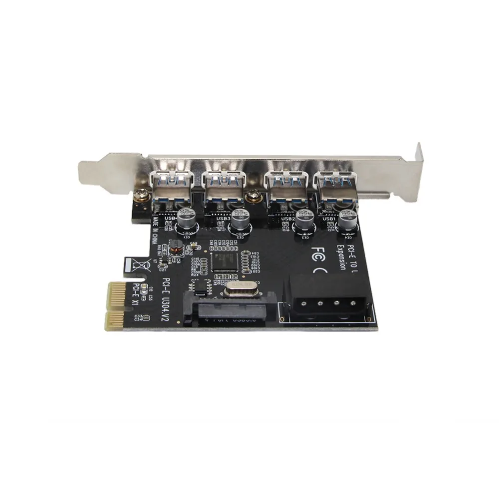 2019 U3046 PCI-E a USB3.0 tarjeta de adaptador de escritorio de expansión de alta velocidad trasera 4 puertos NEC Chip NEC720201 añadir a la tarjeta 2019 U3046 PCI-E a USB3.0 tarjeta de adaptador de escritorio de expansión de alta velocidad trasera 4 puertos NEC Chip NEC720201 añadir a la tarjeta