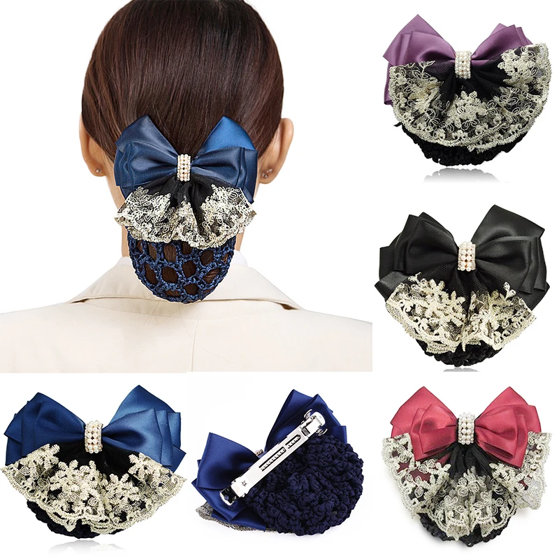 

Fashion Hair Clip Lace Women Crystal Headdress Flower Stewardess High Quality Hair Accessories Gift Hair Accessories
