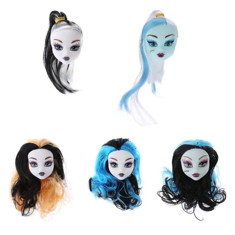 1 шт девушки куклы головы красочный Монстр демон парик волосы украшения для детских игрушек девушки подарок куклы аксессуары детские игрушки