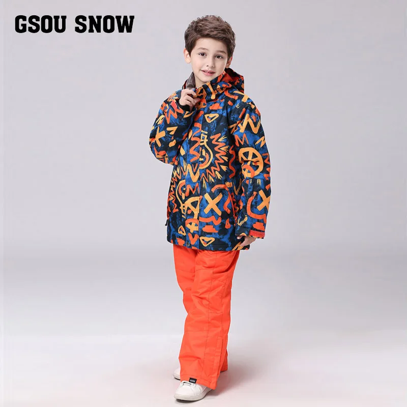 Gsou Snow2017 комплекты зимней детской одежды детские пуховики детский комбинезон