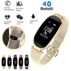 Bluetooth водостойкие Смарт-часы женские модные женские пульсометр фитнес-трекер Smartwatch Mujer для Android IOS