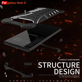 

Metal Phone Batman armor Case Cover For Samsung Note8 6.3" SM-N9500 Aluminum Protective Cover Case Coque Capa Fundas