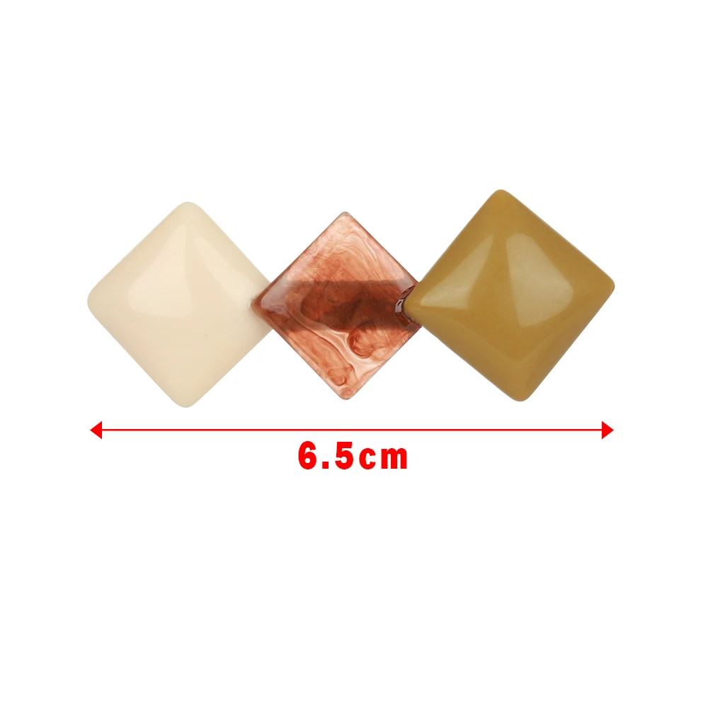 1 шт в Корейском стиле, модная обувь геометрический ромб квадратный заколки женская заколка для волос в форме печенья на Цвет смолы заколка для волос, аксессуары для волос
