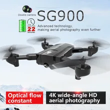 SG900 Радиоуправляемый Дрон с HD 720 P/4 K двойной камерой wifi fpv 21 минут долгий полёт следуют за мной Профессиональный Квадрокоптер Профессиональный Дрон складной воздушный дроны оптический поток вертолет игрушки