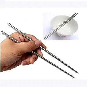 

Home Using 2 Pair Chopsticks Non-slip Portable Easy Stainless Steel Chopsticks