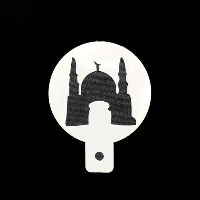 6 шт./компл. Eid Мубарак Рамадан кофе цветок спрей трафареты торт плесень украшения