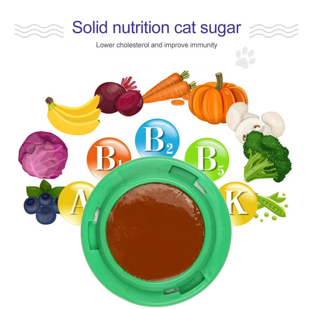 Healthy Cat Snacks Catnip Sugar Candy Licking Solid Nutrition Gel Energy Ball for Kitten Cats Pet Healthy Food Help Digestion