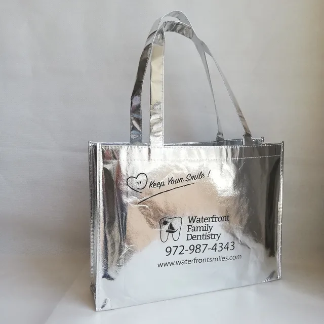 Silver mirror tote bag, metallic shopper beach bag, laptop school work,  vinyl, vegan gift shopper weekend bag, summer bag metallic
