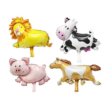 

Mini cows pig horse lion Foil balloon birthday party activities kindergarten decoration balloon cartoon toy wholesale