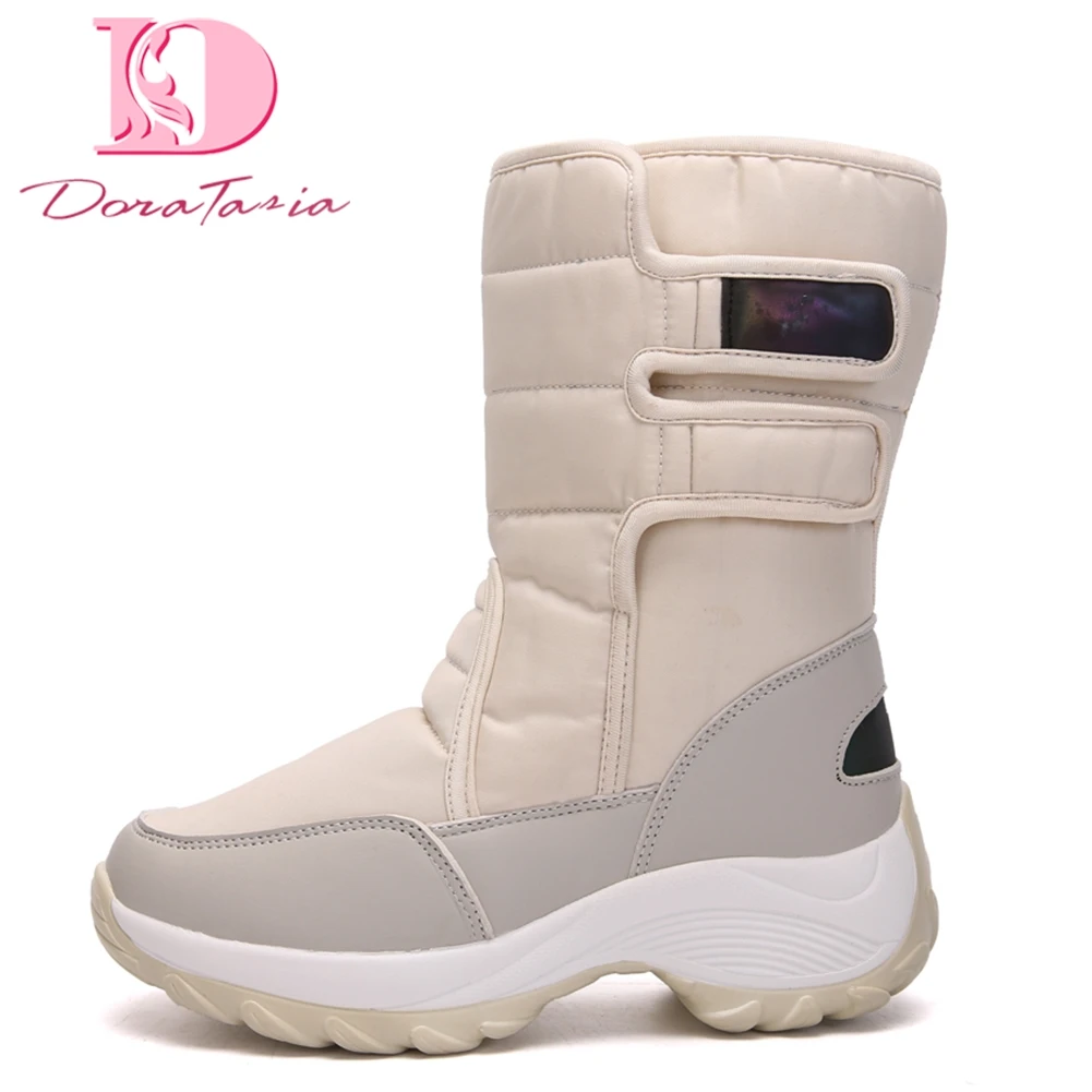

Top SALE large Size 42 HIGH Quality Snow Boots Women Shoes Comfort Warm Plush Waterproof Russia Winter Shoes Woman Boots 2019