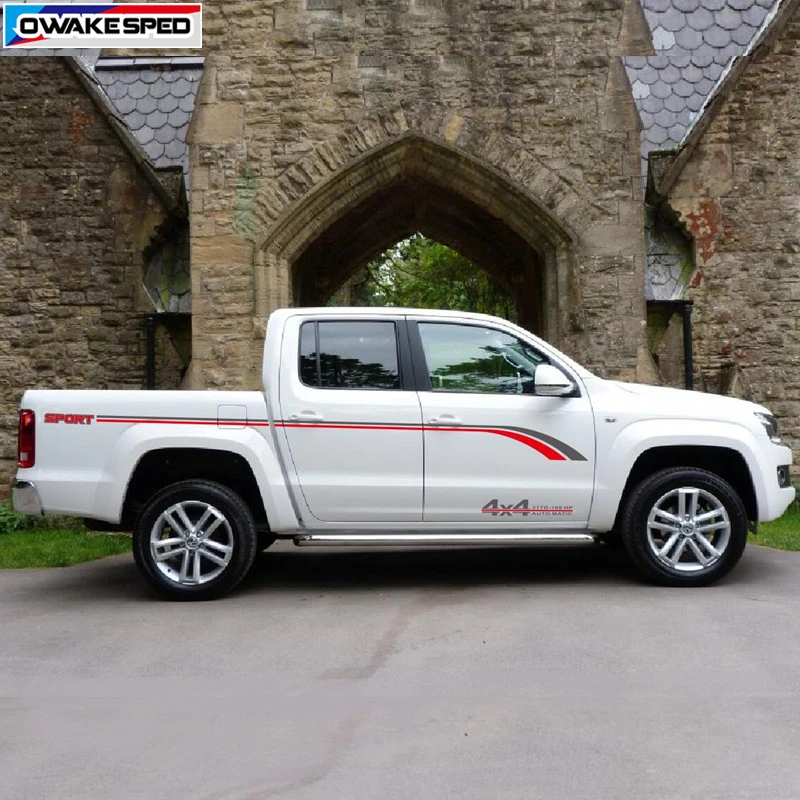 Виниловая наклейка для Volkswagen Amarok 4X4 Спортивная графика автомобиля бокового