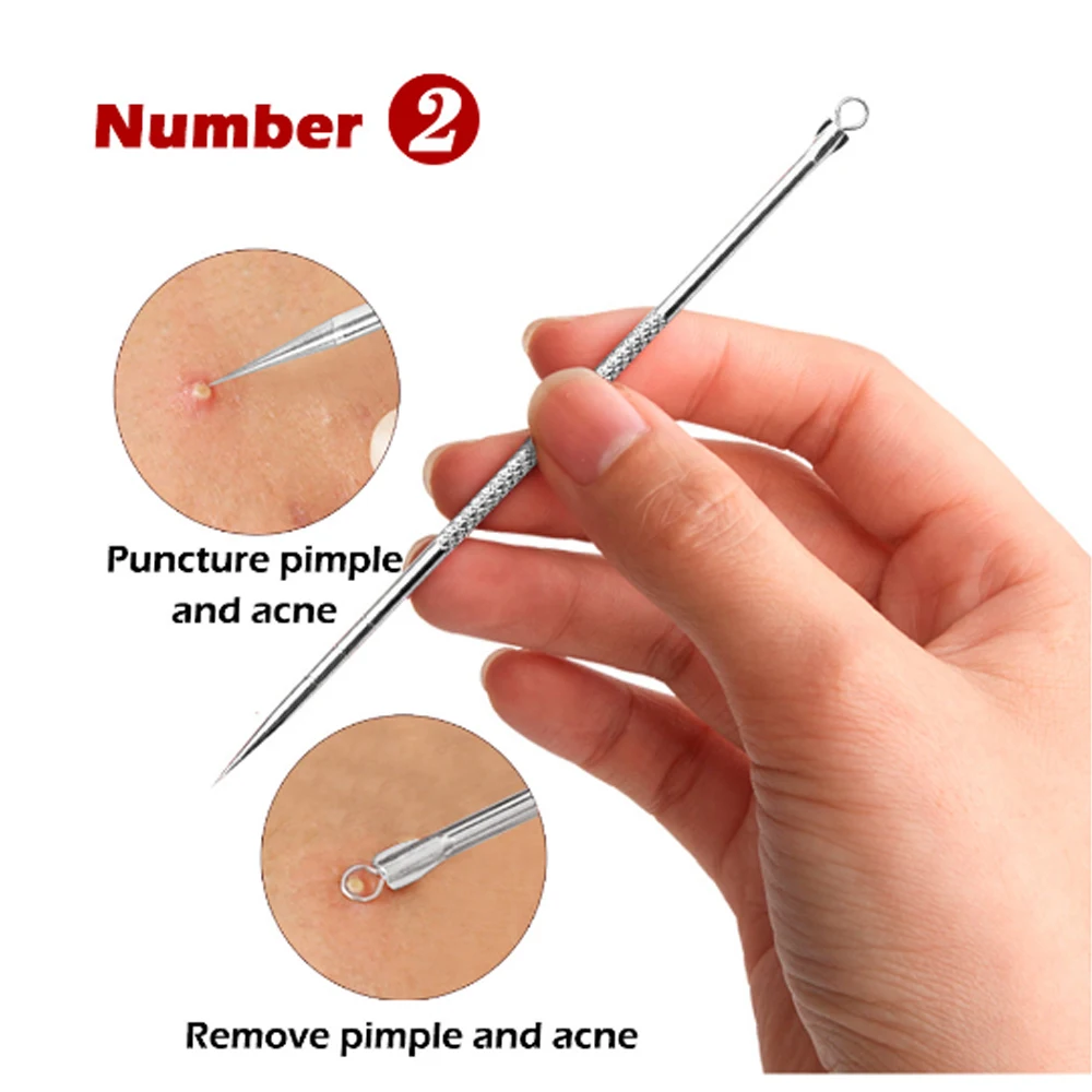 4 шт./компл. серебристое средство для удаления черных точек экстрактор акне