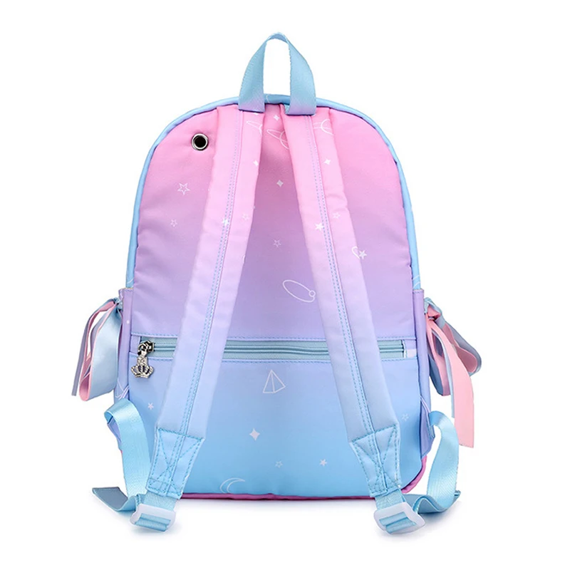 2018 nuevo estilo Preppy cinta mochila corona bordado gradiente escuela Mochilas para niñas adolescentes mochila escolar mochila femenina