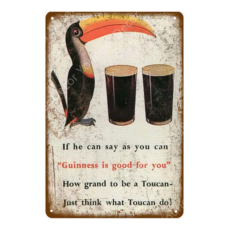 Guinness хорошо для вас дает вам прочность металла Металическая табличка с надписью