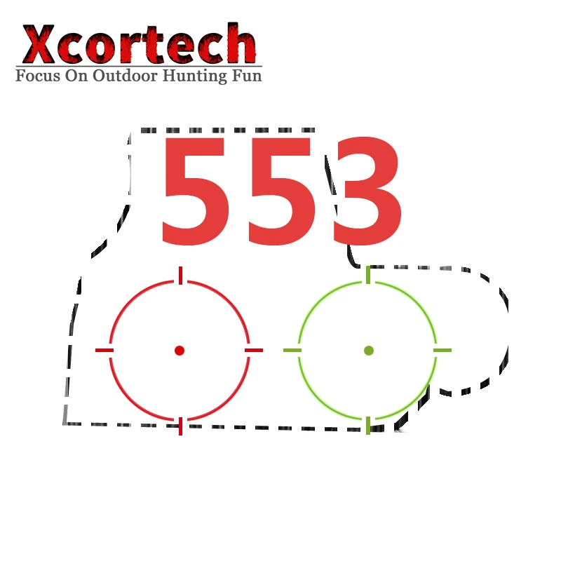 Тактический 553 Голографическая прицел зеленый Red Dot Reflex Сфера коллиматор прицел охотничий оптический прицел для страйкбол пистолет