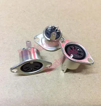 

20pcs/Lot Big S Terminal DIN5/DIN Female Jack/Plug Connctor Panel Mount solder type adapter With ear