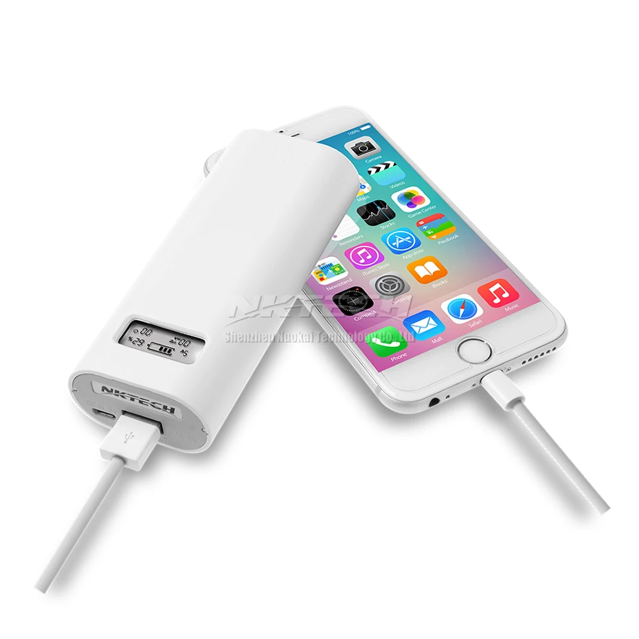 Внешний аккумулятор NKTECH E4S с ЖК дисплеем 1 а/18650 А|18650 usb charger|18650 usbusb charger |