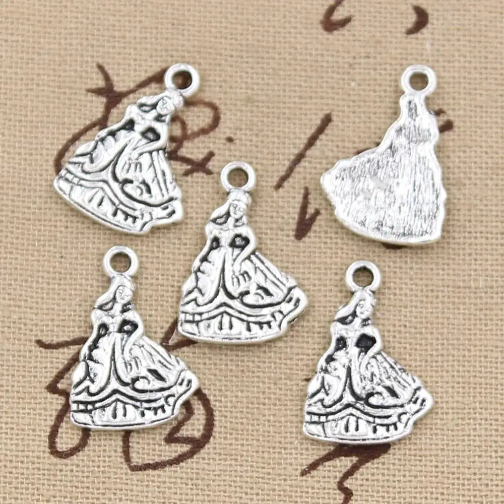 

10pcs Charms southern bell lady dancer 21x15mm Antique Making pendant fit,Vintage Tibetan Silver,DIY bracelet necklace