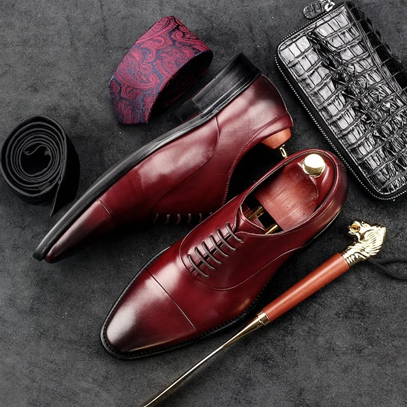 Do Apartamentos Homem Masculinos Noiva Vaca Escritório Formal Oxfords Moda Preto Ac64 Dos marrom Genuíno Sapatos Homens Italianos Desenhador Vestido Redondo Dedo Couro De Pé HqfnIxw6Hd
