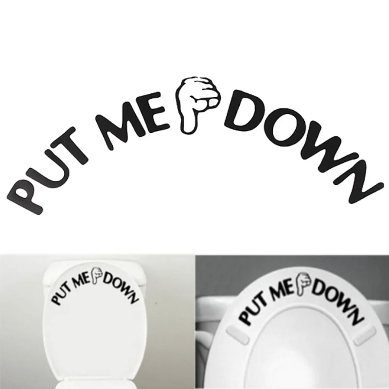 Toilet Seats Art Wall Stickers Quote Bathroom Decoration Decal Vinyl Home   S IH 