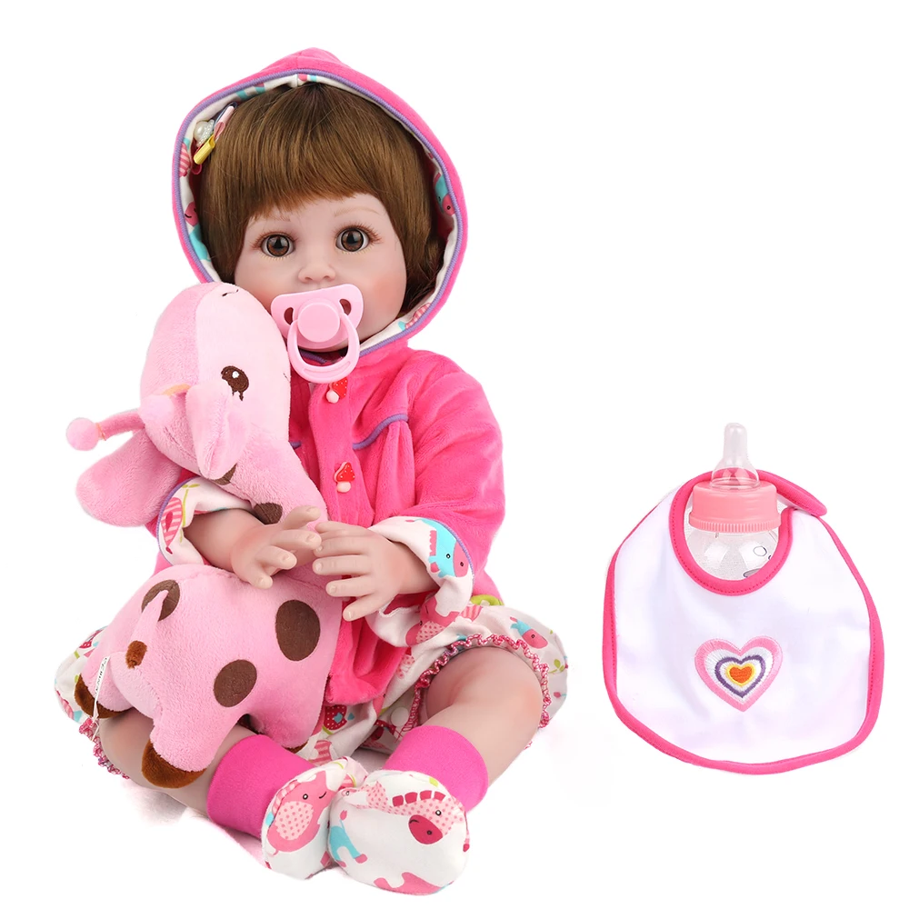 Reborn Baby Doll 55 см 22 дюйма реалистичные Новорожденные розовые принцесса жираф