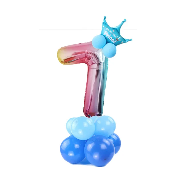 Воздушные шары с цифрами на день рождения, 32 дюйма, воздушные шары из фольги на день рождения, вечерние детские украшения, 13 шт., переливающиеся воздушные шары с цифрами - Цвет: Number Balloon 28