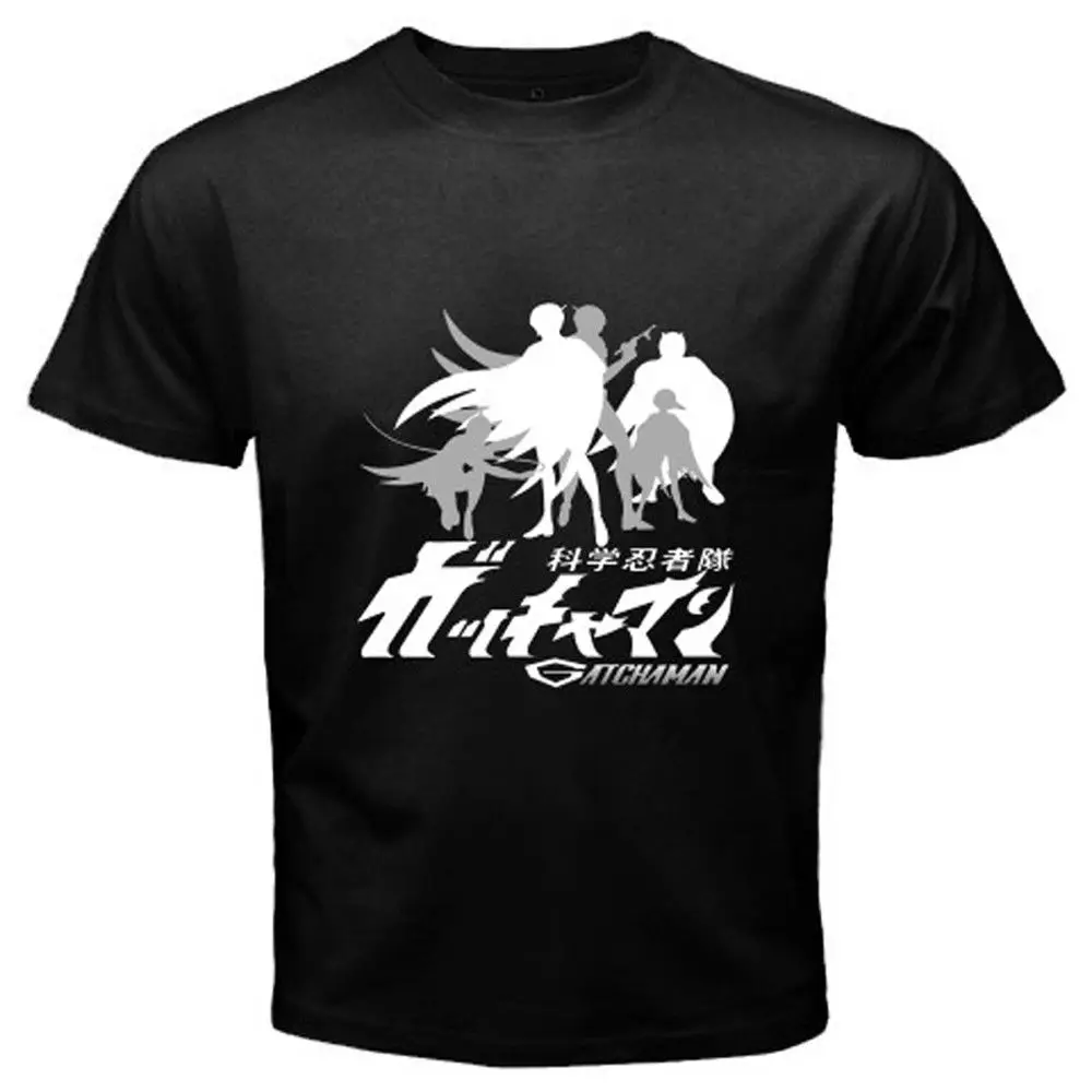 Новая мужская черная футболка с героями мультфильмов Gatchaman G-force в стиле ретро