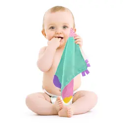 Мягкая удобная звуковая игрушка, мягкая погремушка-грызунок салфетка, плюшевая милая бумага, детское полотенце для прорезывания зубов для