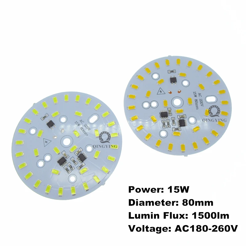 50 шт. 220 В SMD5730 светодиодный 3 Вт 5 Вт 7 Вт 10 Вт 12 Вт 15 Вт 18 Вт 24 Вт белый/теплый белый светодиодный светильник PCB интегрированный Смарт IC драйвер лампы пластины