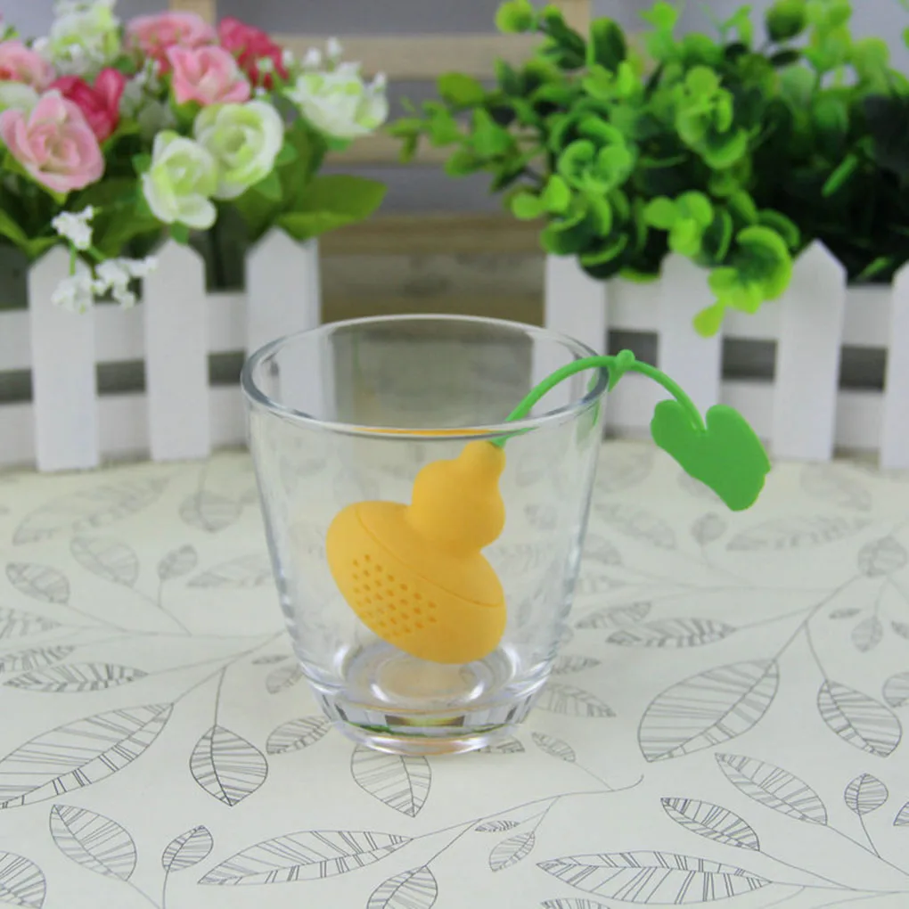 

Silicone Gourd Cucurbit Shape Tea Infuser Leaf Herbal Spice Holder Filter Tea Brewing Tools